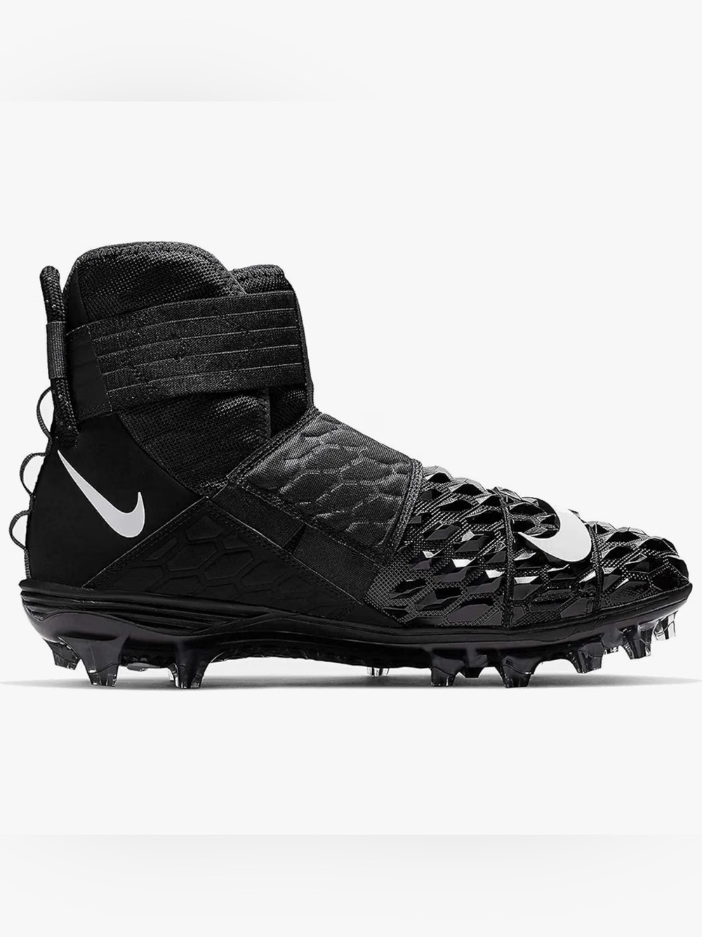 Nike Force Savage Elite 2 TD Mens Football Lacrosse Cleats Black/Black Size 12 M